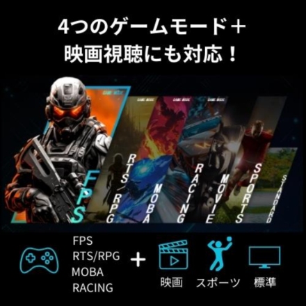 ゲーミングモニター REGZA 27インチ WQHD 240Hz 1ms(GTG) Fast IPSパネル RM-G276N ブラック系