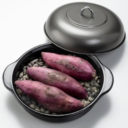 高木金属工業 石焼きいも器 焼き芋メーカー ホーロー IH対応 (200V専用) 24cm HA-IY24S