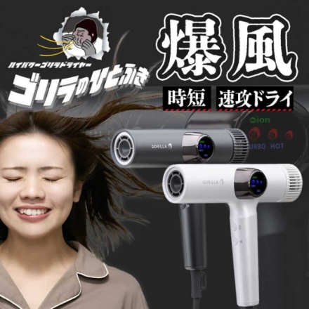 ドライヤー ドウシシャ ゴリラのひとふき GRD-2501GY [グレー]