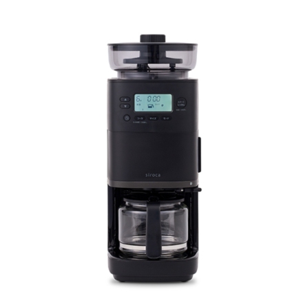 コーヒーメーカー シロカ カフェばこPRO [コーン式全自動コーヒーメーカー (6杯分)] CM-6C271K ブラック