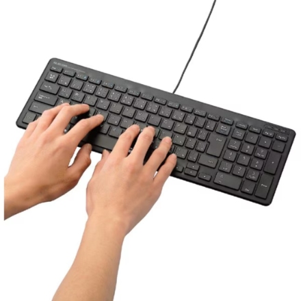 【勝間家電掲載】キーボード エレコム 有線薄型コンパクトキーボード TK-FCP097BK ブラック
