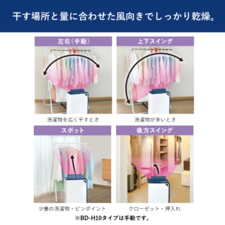 除湿機 コロナ 衣類乾燥除湿機 Hシリーズ 除湿量1日10L BD-H1026(AG) グレイッシュブルー