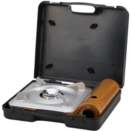 アウトドアコンロ イワタニ カセットフー 達人スリムV ケース付き CB-TS-5-A ブラウン系