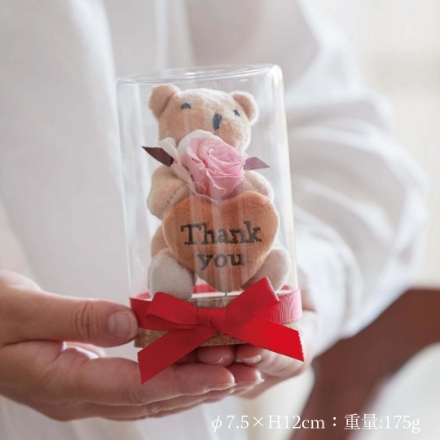 【母の日】リトルベア ピンク フラワーギフト 2026 母の日ギフト メッセージカード付き