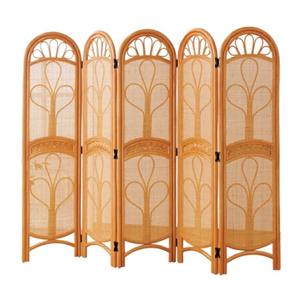 天然籐 スクリーン 5連