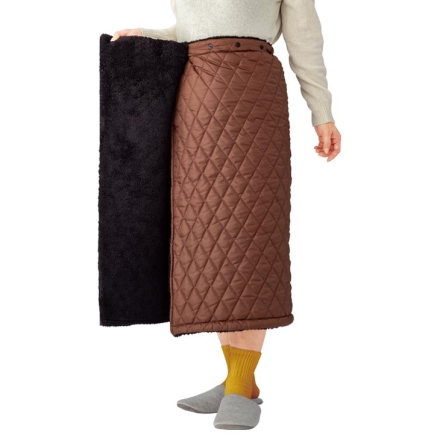 あったか巻きスカート 2枚組 吸湿発熱糸ウォームウェル使用