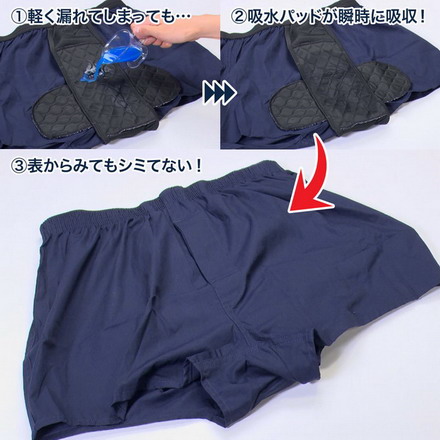 ファミラ 綿100トランクス 吸水量100cc M L LL 失禁パンツ 尿漏れパンツ メンズ さわやか安心 綿 トランクス サイドガードプラス 2色7枚組 大吸収 L