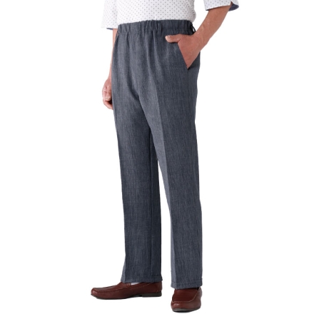 スラックス 3色組 同サイズ ウエスト総ゴム エムアイジェイ 日本製 スコッチガード加工楽々パンツ股下65cm LLサイズ