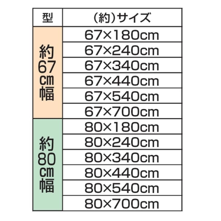 オリエンタル柄廊下敷 アイラス 67×240cm　グリーン