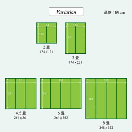 国産 双目織い 草上敷き ヒバエッセンス加工 2畳用