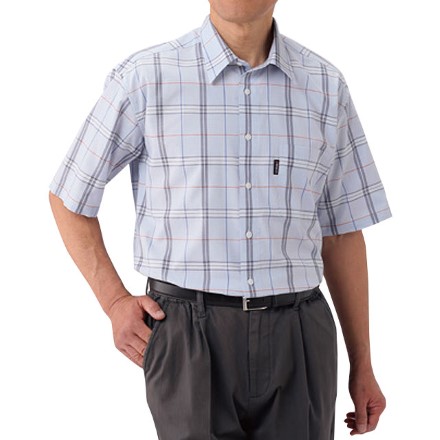 タータンチェック半袖シャツ2色組同サイズ ブルー系ベージュ系M<ピエルッチ>