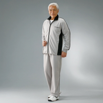 ジャージ フランコ・コレツィオーニ スウェット セットアップ 上下セット ジャージ スポーツウェア 部屋着 ルームウェア グレー 股下65cm Mサイズ