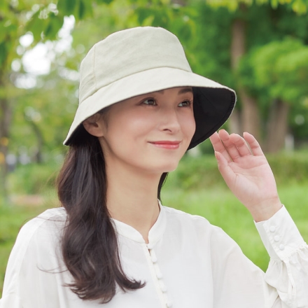 日差しをよける日傘帽子 UVカット率約98％UVカット
