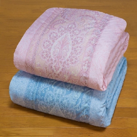 洗える 羽毛 肌掛け布団 シングル ビーチスキン 日本製 ライトブルー