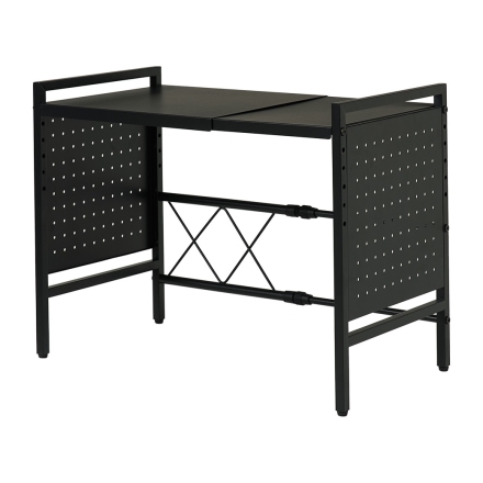 伸縮レンジラック レンジ上収納 1段 ホワイト