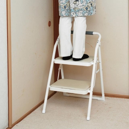 ステップチェア 2段 踏み台 アイボリー