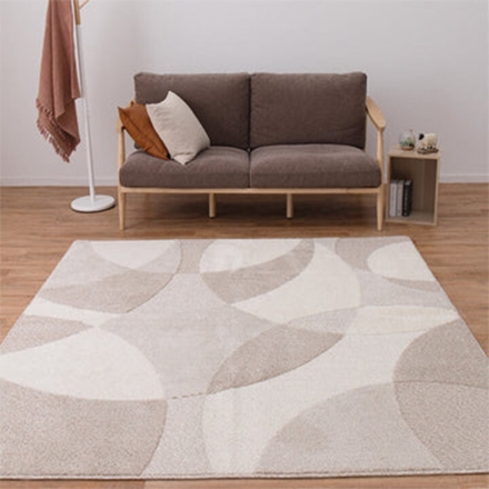 ラグ ラグマット 190×190cm 日本製 タフトカーペット「ジャスト」 グリーン