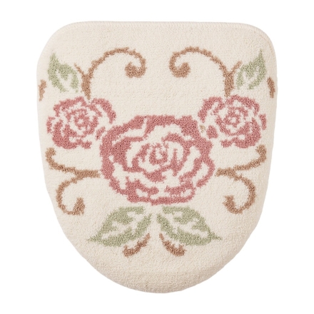 トイレマットシリーズ「ローズガーデン」洗浄暖房用フタカバー