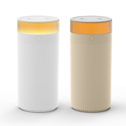 卓上加湿器2個組 加湿器 2個セット 1ボタン 3モード LEDライト付き 寝室 加湿器 照明 スタンド