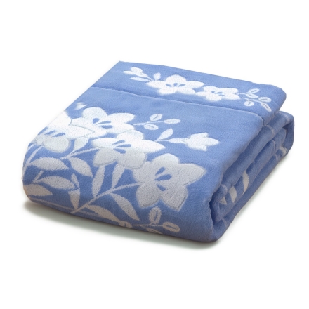 今治産 桔梗柄ワイドボリュームタオルケット タオルケット 桔梗柄 和柄 厚手 オールシーズン 通年