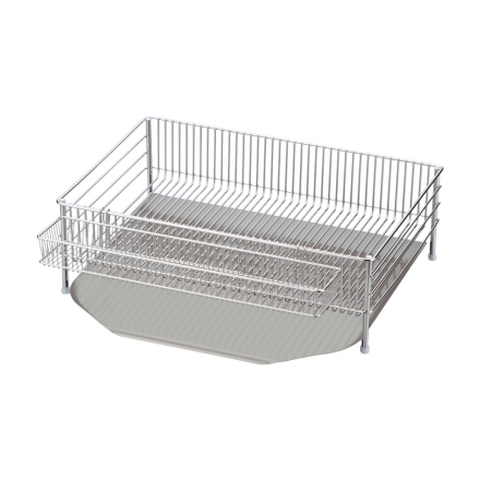 ラバーゼ 水切りかご大(縦置きタイプ)3点セット 水切りラック キッチン 水切りかご シンク 上 日本製 燕三条