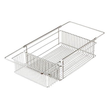 ラバーゼ シンクインバスケット 伸縮式 シンクに渡せる 大皿対応 大容量 燕三条 ステンレス 水切りラック