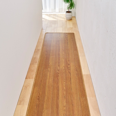 抗菌防臭加工木目調塩ビキッチンマット 60×150cm 木目調 塩ビ 床 キッチンマット