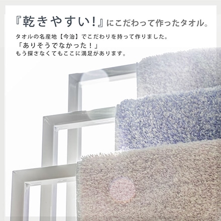 ハーフ バスタオル 4枚 セット 今治 タオル DAILY PRAIRIE ドライフォルム ペールピンク