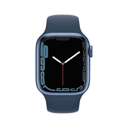 Apple Watch Series 7（GPS + Cellularモデル）- 41mmブルーアルミニウムケースとアビスブルースポーツバンド - レギュラー with AppleCare+