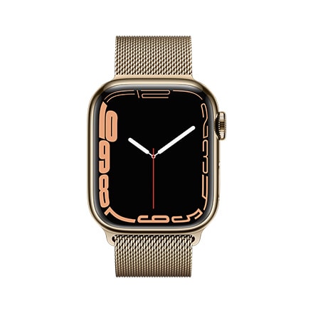 Apple Watch Series 7（GPS + Cellularモデル）- 41mmゴールドステンレススチールケースとゴールドミラネーゼループ with AppleCare+