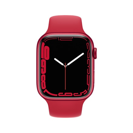 Apple Watch Series 7（GPS + Cellularモデル）- 45mm (PRODUCT)REDアルミニウムケースと(PRODUCT)REDスポーツバンド - レギュラー with AppleCare+