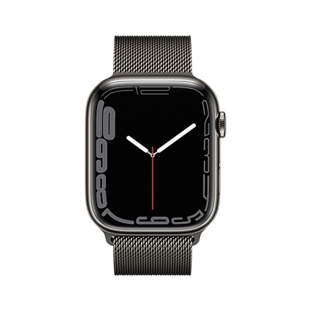 Apple Watch Series 7（GPS + Cellularモデル）- 45mmグラファイトステンレススチールケースとグラファイトミラネーゼループ with AppleCare+