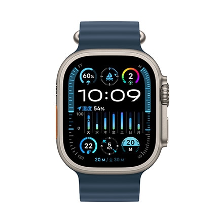 Apple Watch Ultra 2（GPS + Cellularモデル）- 49mmチタニウムケースとブルーオーシャンバンド with AppleCare+