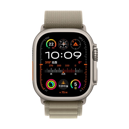 Apple Watch Ultra 2（GPS + Cellularモデル）- 49mmチタニウムケースとオリーブアルパインループ- L with AppleCare+