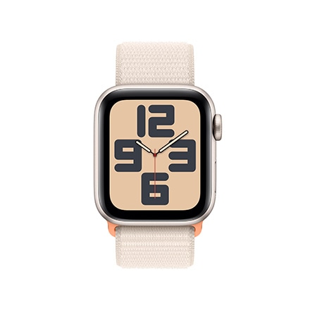 Apple Watch SE 第2世代 （GPS + Cellularモデル）- 40mmスターライトアルミニウムケースとスターライトスポーツループ with AppleCare+
