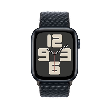 Apple Watch SE 第2世代 （GPS + Cellularモデル）- 44mmミッドナイトアルミニウムケースとミッドナイトスポーツバンド - S/M with AppleCare+