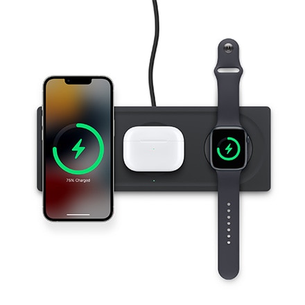 Belkin BOOST CHARGE TM PRO 3-in-1 Wireless Charging Pad with MagSafe - ブラック