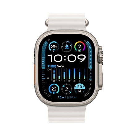 Apple Watch Ultra 2（GPS + Cellularモデル）- 49mmチタニウムケースとホワイトオーシャンバンド