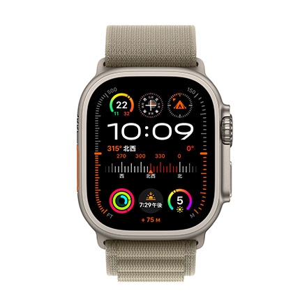 Apple Watch Ultra 2（GPS + Cellularモデル）- 49mmチタニウムケースとオリーブアルパインループ-S