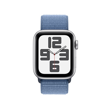 Apple Watch SE 第2世代 （GPS + Cellularモデル）- 40mmシルバーアルミニウムケースとウインターブルースポーツループ