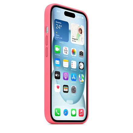 Apple MagSafe対応iPhone 15シリコーンケース - ピンク