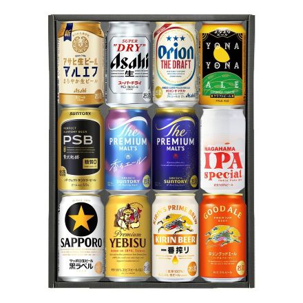 【誕生日BOX】人気の国産ビール 350ml×12本 飲み比べセット 送料無料 詰め合わせ ギフト プレゼント 贈り物 ビールギフト ビール 誕生日 長S