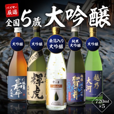 日本酒 大吟醸酒 飲み比べ セット 720ml×5本 長S