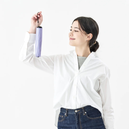 HEATBLOCK pentagon（ペンタゴン） 100%遮光・遮熱 超軽量 日傘 晴雨兼用 折りたたみ傘 アッシュラベンダー