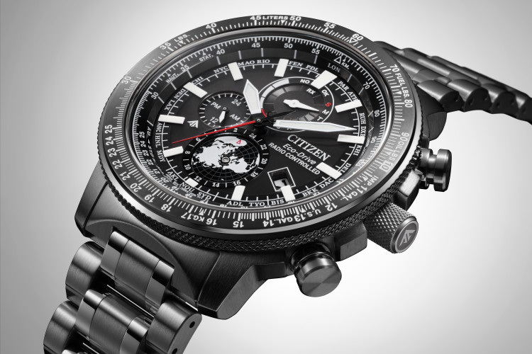 CITIZEN シチズン PROMASTER プロマスター SKY スカイ BY3005-56G メンズ 腕時計 光発電 エコドライブ 電波 ソーラー ステンレス ブラック文字盤 20気圧防水 サファイアガラス