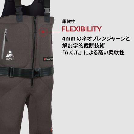 リアス Rearth ウェーダー ネオプレーンウェーダー Lux プレミアム L (ブーツサイズ 27cm) ブラック FWD-0540