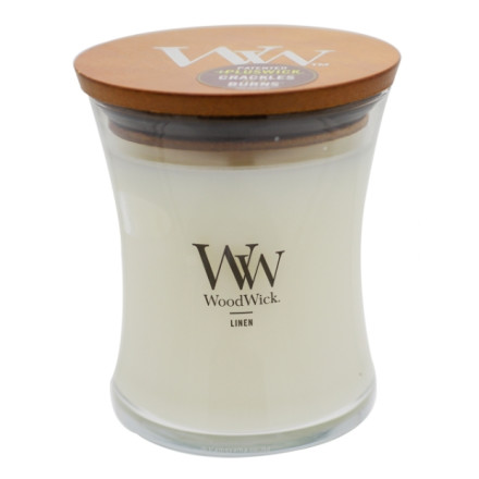 カメヤマキャンドル WoodWick WW ジャーM リネン アロマキャンドル W9010512