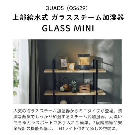 QUADS ガラススチーム加湿器 GLASS MINI QS629GY グレー