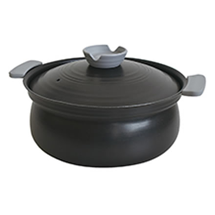 土鍋風卓上鍋 IH/ガス火対応 27cm K-10662BK 4-5人用