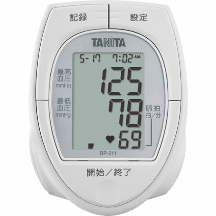 血圧計 TANITA タニタ BP-211-WH BP-211 ホワイト 手首式血圧計（BP211）